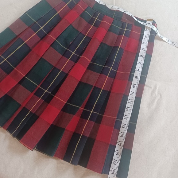 Talbots Vintage Wool Stuart Tartain Plaid Pleated School Girl Academia Shirt 10 - Picture 9 of 10